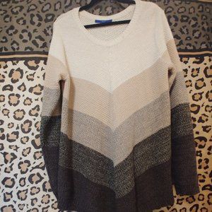 Chevron Knit Tunic Sweater XXL